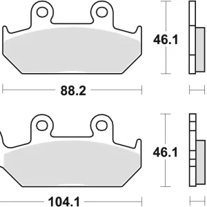TRW ZF brzdové destičky KH172 sintrované STREET YAMAHA XT 600 90-03, XTZ 660 91-99, přední Vrácení Zdarma