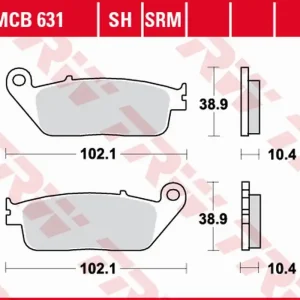 TRW ZF brzdové destičky KH196 sintrované YAMAHA RA 125/400 X-MAX 17-, YP 125/250 X-MAX 10-16, YP 400 X-MAX 13-16 přední Sezónní Sleva