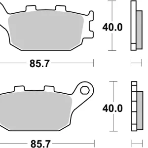 Oblíbený TRW ZF brzdové destičky KH174 organické HONDA CBF 500 04-08, CB 600 HORNET 98-15, CBF 600 04-13, CBR / RR 600 91-07, NC 700 / 750 12-, XL 700V 08-13, CB 750 92-03, CB 900 HORNET 02-06, CBR 900 92-03, CB 1000 93-03, CBF 1000 10-16, zadní