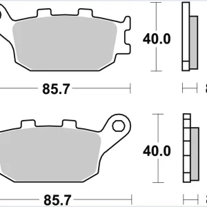 Pouze Dnes TRW ZF brzdové destičky KH174 sintrované STREET HONDA CBF 500 04-08, CB 600 HORNET 98-15, CBF 600 04-13, CBR / RR 600 91-07, NC 700 / 750 12-, XL 700V 08-13, CB 750 92-03, CB 900 HORNET 02-06, CBR 900 92-03, CB 1000 93-03, CBF 1000 10-16, zadní