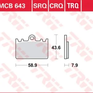 Horká Nabídka TRW ZF brzdové destičky KH180 sintrované závodní KAWASAKI ZXR 400L 91-03, přední