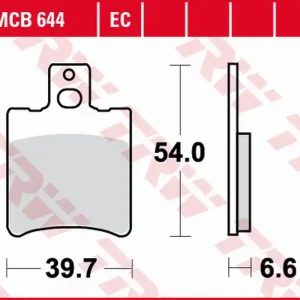 TRW ZF brzdové destičky KH193 ECO organické APRILIA RS 50 95-98, SR 50 93-04, YAMAHA YA/YM 50 95-98, YQ 50 AEROX 96-12, BWS 100 99-, přední Výhodná Nabídka