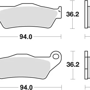 TRW ZF brzdové destičky KH181 sintrované OFFROAD ZYNOWE BMW R 1200HP2 04-10 R-NINE 13-, K 1300 GT 09-15, KTM EXC 525 03-07, LC4 ADV 97-01, 790 ADV 19-, LC8 950/990 02-13, 1050 ADV 15-16, 1090 ADV 17-, YAMAHA XTZ 660 08-16, XTZ 700 19-, přední Limitovaná Edice