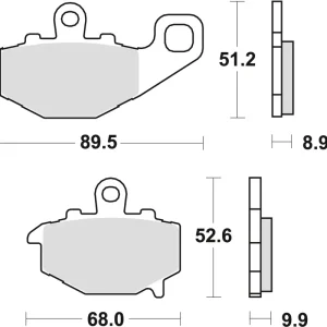 Hromadná Objednávka TRW ZF brzdové destičky KH192 organické KAWASAKI ZX6R 600 94-16, ZX6R 636 02-06, ER6 06-16, VERSYS 650 07-14, s 750 04-06, ZX9R 94-04, s 1000 / SX 10-, ZX10R 04-09, GPZ 1100 95-98, zadní