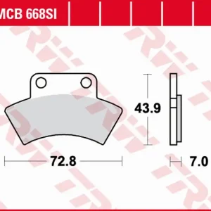 TRW ZF brzdové destičky KH232 sintrované OFFROAD CF MOTO CF 500 TERRALANDER 11-13, RANGER 500 10-15, POLARIS TRAIL BLAZER/BOSS 91-99, SCRAMBLER/sportSMAN 500 96-97 zadní Tovární Cena