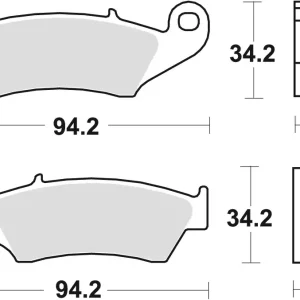 TRW ZF brzdové destičky KH185 KH389 sintrované sintrované STREET HONDA XL 125 03-08, XR 400 96-03, XLV 650 TRANSALP 97-13, XRV 750 AFRICA TWIN 93-03, KAWASAKI KLX 650 93-01, SUZUKI DRZ 400 00-08, přední Nejlepší Volba