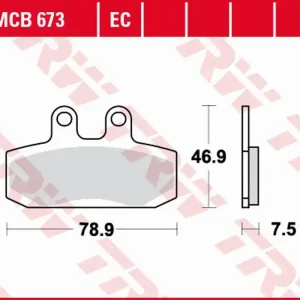 TRW ZF brzdové destičky KH256 organické HONDA SJ 50/100 93-00, cmX 250 REBEL 97-99, DERBI RAMBLA 125/250/300 08-14 přední Nejprodávanější