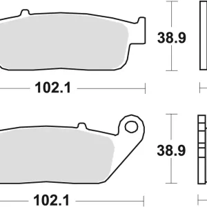 TRW ZF brzdové destičky KH196 sintrované STREET CBF 500 13-, CBF 650 14-, VT 750 97-14, CBF 1000 06-16, XLV 600 TRANSALP 94-96, přední Exkluzivní