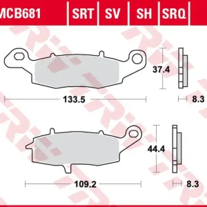 Doprava Zdarma TRW ZF brzdové destičky KH231 sintrované STREET KAWASAKI ZR-7 99-04, VN 800 unašeč 99-03, VN 1500 DRIFFTER/CLASSIC 99-04, SUZUKI GSF 600/650 BANDIT 00-06, DL 650 V-STROM 04-, SV 650 03-, GSR 750 11-16 pravé přední
