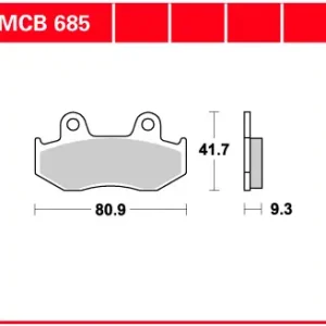 Originální TRW ZF brzdové destičky KH411 organické HONDA CH 125 SPACY 94-99, PS 125 07-13, PS 150 06-10, přední
