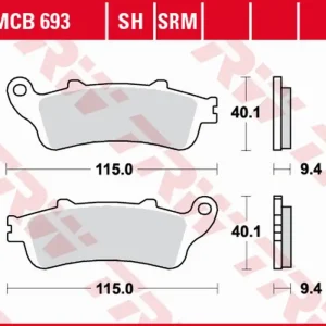 TRW ZF brzdové destičky KH281 sintrované HONDA FES 125/150 PANTHEON 98-06, FES 250 FORESIGHT 98-05 přední Super Cena