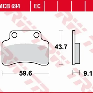TRW ZF brzdové destičky KH235 organické KYMCO CALYPSO/HEROISM 95-00, KEEWAY MATRIX 50 06-13, F-ACT 125 07-14, CPI OLIVER CITY 50 05-12, HUSSAR 50 00-05, POPCORN 50 01-05 přední Cenově Výhodný