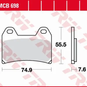 Nakupujte Hned TRW ZF brzdové destičky KH244 organické HONDA CB 400 SUPER FOUR 97-, BMW R NINE T 16-18, DUCATI 748/996 98-07, MULTIstrada 1200 10-18, YAMAHA XT 660X 04-16 přední