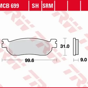 TRW ZF brzdové destičky KH275 sintrované YAMAHA YP/XP 125 X-MAX 10-, VP 250 X-CITY 07-16, YP 250 MAjeY 98-03, YP 250 X-MAX 05-13, RA 400 X-MAX 17-, YP 400 X-MAX 13-16 zadní, YAMAHA TW 200 91-01, XT 225 SERROW 97-08 přední Sleva