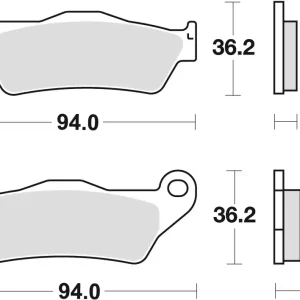 Aktuální TRW ZF brzdové destičky KH363 sintrované STREET BMW R1100GS/R/RT/S 99-05 R1150GS/ADV/R/RS/RT 99-06 K1200GT/R/S 05-09 R1200C 98-05 R1200GS/ADV/R/S 04-12 K1300R 09-15 zadní