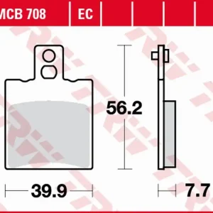 TRW ZF brzdové destičky KH47 organické APRILIA LEOnardo 125/150 96-99, SYM JET 50 07-15, CAGIVA CUCCIOLO 50 97-, přední Výhodná Nabídka