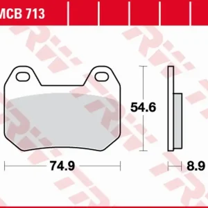 TRW ZF brzdové destičky KH304 organické BMW K 1200LT 98-09, R 1200CL 03-05 zadní Autentický