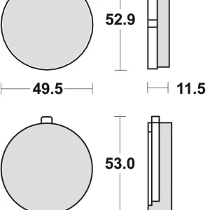 TRW ZF brzdové destičky KH38 organické SUZUKI GS 500 78-79, GS 550 77-81, GS 1000 78-80, přední Akce