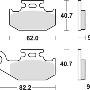 TRW ZF brzdové destičky KH317 sintrované OFFROAD SUZUKI LTF 500 03-04, YAMAHA YXR 660 04-06 YFM 700 raptor 06-, zadní Kup Teď