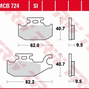 TRW ZF brzdové destičky KH organické BENELLI CAFFE NERO 250 08-, SUZUKI UH 125 BURGMAN 07-, UX 125/150 SIXTEEN 08-13, UH 200 BURGMAN 07-, zadní Must-Have