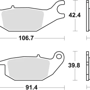 TRW ZF brzdové destičky KH343 organické HONDA CBR 125 04-10, XL 125 V VARADERO 01-13, YAMAHA YZF 150 14-, zadní Cenový Hit