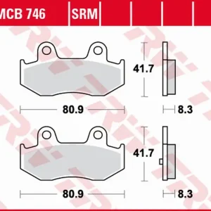 Aktuální TRW ZF brzdové destičky KH323 organické KAWASAKI SC 250 EPSILON 02, SUZUKI AN 400 BURGMAN 03-06, TYŁ, ITALJET JACK 125 07, přední/zadní