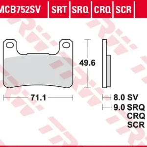 TRW ZF brzdové destičky KH379 karbonové závodní KAWASAKI HP2 18-, ZX10R 08-15, SUZUKI GSXR 600 / 750 04-10, GSXR 1000 04-11, GSXR 1300 08-12, přední Zlevněný