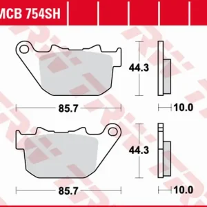 Hromadná Objednávka TRW ZF brzdové destičky KH387 sintrované STREET HARLEY-DAVIDSON 883 XL-C/L/N/R roadster/sportSTER 03-15, 1200 XL-C/L/R/X sportSTER/NIGHTSTER 04-13, XR/XR-X 1200 08-12 zadní