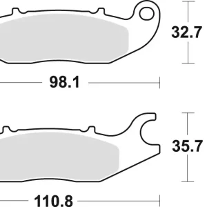 TRW ZF brzdové destičky KH375 organické HONDA CBF 125 09-16, CBR 125 04-17, přední Originální