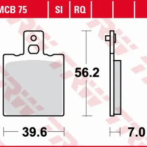 TRW ZF brzdové destičky KH047 organické sport APRILIA AF-1 250 90-, RS 250 95-, DUCATI MONSTER 600/620/695/750/800/900/996/1000 98-08, MOTO GUZZI V75, V10, V11 91-06 zadní Vrácení Zdarma