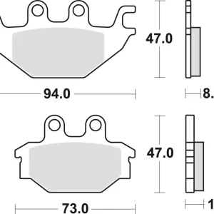 Vrácení Zdarma TRW ZF brzdové destičky KH377 sintrované OFFROAD CAN-AM DS 250 08-15, KAWASAKI KVF 300 13-, přední/zadní