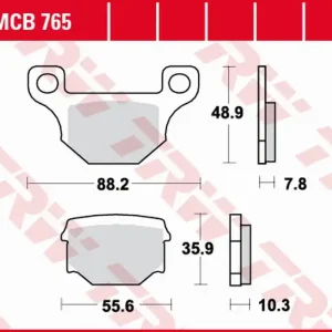 Záruka V Ceně TRW ZF brzdové destičky KH093 organické APRILIA RX 125 08-13, DERBI SENDA/TERRA/GPR 125 08-16, GAS GAS EC 250/300 12-16, RIJEJU MARATON 125 09-, zadní