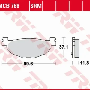 TRW ZF brzdové destičky KH408 organické BETA EVO 80 09-, přední, YAMAHA YP 400 MAjeY 04-13, XP 500 T-MAX 04-11 zadní Speciální Cena