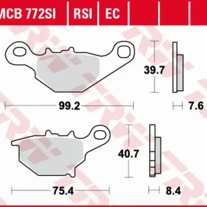 TRW ZF brzdové destičky KH401 sintrované OFFROAD SUZUKI RM 85/L 05-, zadní Výprodej