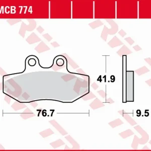 Kup Teď TRW ZF brzdové destičky KH393 organické YAMAHA XC 125 X CYGNUS 04-09 přední