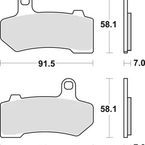 TRW ZF brzdové destičky KH409 sintrované STREET HARLEY-DAVIDSON 1130 / 1250 / 1584 / 1690 / 1750 / 1800 / 1870 / 1923 06-21,zadní Akce