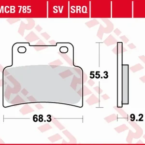 TRW ZF brzdové destičky KH432 sintrované STREET APRILIA RS 125 07-13, SL 750 SHIVER/DROSODURO 07-17, na 850 MANA 07-16, SL 900 SHIVER, SMV 900 DROSODURO 17-, YAMAHA MT 125, YZF 125R 14-, přední Exkluzivní