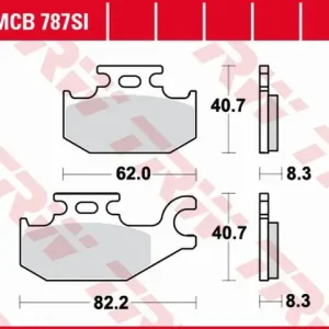 Záruka V Ceně TRW ZF brzdové destičky KH413 sintrované OFFROAD SUZUKI LTA / LTF 400 08-, LTA 450 06-12, LTA 500 09-, LTA 700 05-07, LTA 750 08-, přední
