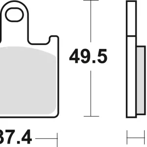 Výprodej TRW ZF brzdové destičky KH417 sintrované STREET KAWASAKI ZX6R 07-16, s 750 11-14, přední