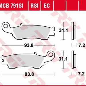 Nakupujte Hned TRW ZF brzdové destičky KH450 ECO organické YAMAHA YZ 125 08-, WR-F 250/450 15-, YZ-F 450 08-, přední