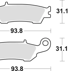 Nejlepší Volba TRW ZF brzdové destičky KH450 sintrované OFFROAD YAMAHA YZ 125 08-, WR 250 15-, YZ 250 07-, WR 450 16-, YZ 450 08-, přední