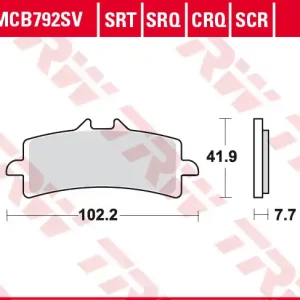 TRW ZF brzdové destičky KH447 sintrované STREET APRILIA RSV4 09-, DUCATI V4 PANIGALE 18-, PANIGALE 1299 15-, KAWASAKI H2 15-, ZX10R / RR 16-, KTM 990 SMR 10-13, 1190 RC8 08-15, 1290 SUPERDUKE 14-, SUZUKI GSXR 600 / 750 11-16, GSXR / GSXS 1000 12-, GSXR 13 Záruka V Ceně