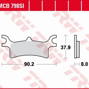TRW ZF brzdové destičky KH314 sintrované OFFROAD POLARIS sportSMAN 400 03-05, sportSMAN 450 06-07, sportSMAN 500 03-08, SCRAMBLER 500 05-10, sportSMAN 600/700 02-06, sportSMAN 800 05-08, zadní Limitovaná Edice