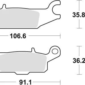 TRW ZF brzdové destičky KH443 sintrované OFFROAD YAMAHA raptor YFM 250 08-20, GRIZZLY YFM 550 09-20, GRIZZLY YFM 700 07-20, levý přední Autentický