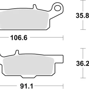 TRW ZF brzdové destičky KH444 sintrované OFFROAD YAMAHA raptor YFM 250 08-20, GRIZZLY YFM 550 09-20, GRIZZLY YFM 700 07-20, pravý přední Sezónní Sleva
