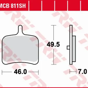 Vysoce Kvalitní TRW ZF brzdové destičky KH460 sintrované STREET BUELL R/CR 1125 XB3 08-10, EBR RX/SX 1190 14-, zadní