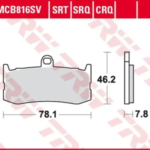 Pouze Dnes TRW ZF brzdové destičky KH491 sintrované STREET TRIUMPH DAYTONA 675 09-17 přední