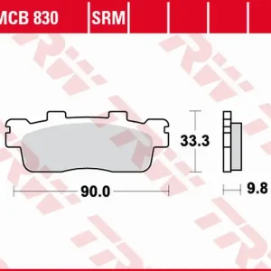 TRW ZF brzdové destičky KH498 sintrované KAWASAKI J 125 16-, J 300 14-, KYMCO doWNTOWN 125 09-17, SUPER DINK 125 09-17, doWNTOWN 200 10-15 zadní Nejlepší Cena