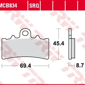 Moderní TRW ZF brzdové destičky KH606 sintrované STREET BMW G 310 R / GS 16-, C 400 GT / X 18-, KTM DUKE 125 11-, 390 ADV / DUKE 13-, přední
