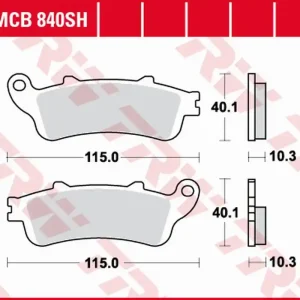 Víkendová Akce TRW ZF brzdové destičky KH261 sintrované STREET HONDA GL 1800 GOLD WING 01-17, VFR 800F 06-13, XL 1000V VARADERO 04-11, CBR 1100XX 97-08, ST 1100/1300 PANEUROPEAN 96-07, VTX 1800 02-08 zadní
